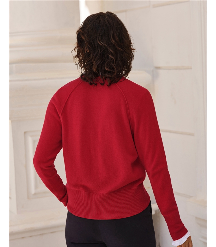 Relaxed Cashmere V Neck Cardigan